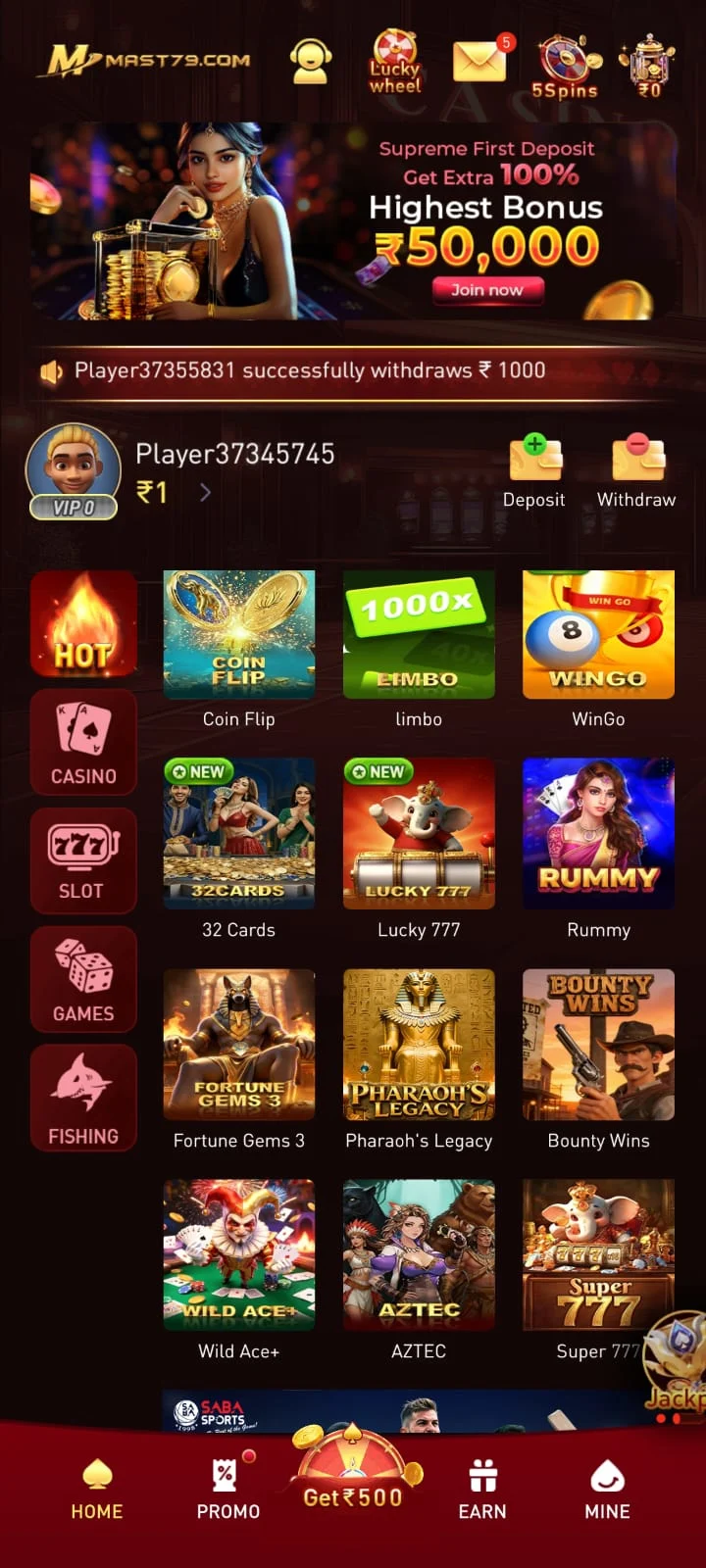 MAST79 Game bonuses rewards and mobile gaming screen