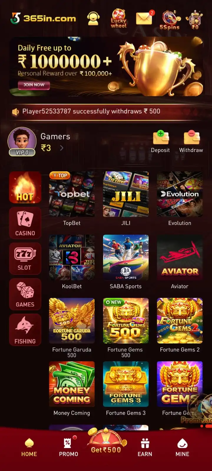 365in Game apk